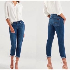 7 For All Mankind Josefina Skinny Boyfriend Button Fly Jeans 25